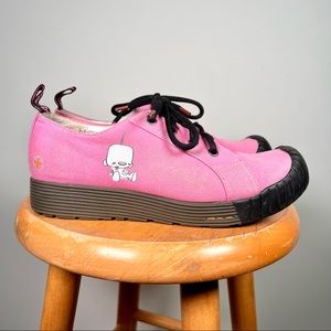 Dr Martens Pink Canvas Sneakers